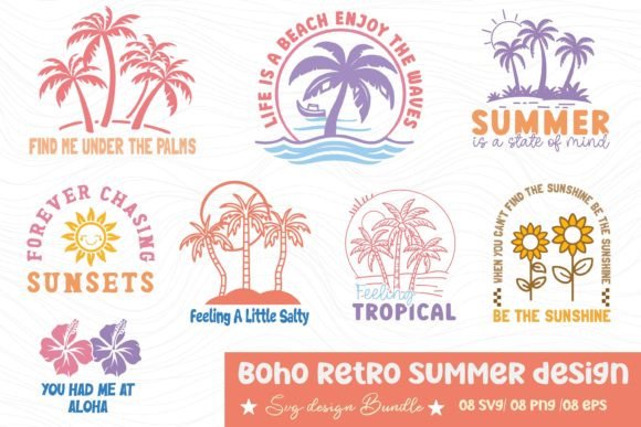 A Boho Retro SVG Bundle for Craft and Graphic Projects