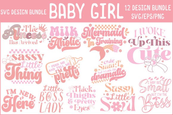 Baby Girl Graphics Bundle for Crafts and Branding