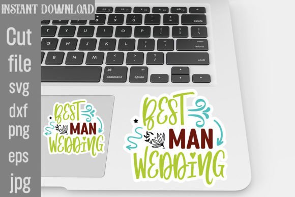 Best Man Wedding SVG Stickers for Blog Graphics & Craft Content