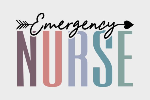 Emergency Nurse Retro Graphics for Crafts and Marketing