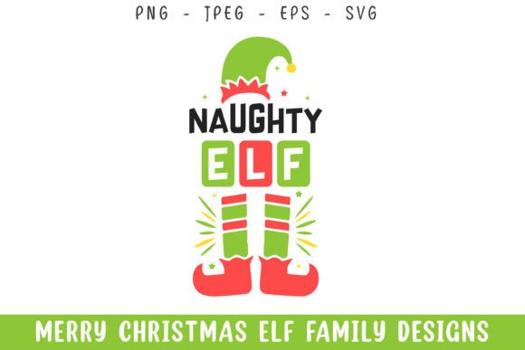 Naughty Elf SVG Graphics for Craft & Merchandise