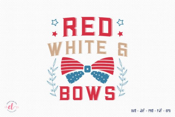 Red White Bows SVG: A Patriotic Graphic Design Asset