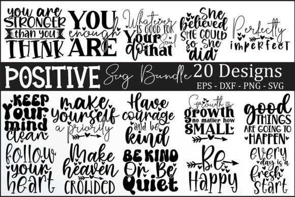 The Positive Saying SVG Bundle: A Graphic Designer’s Review for Crafts & Small Business Branding