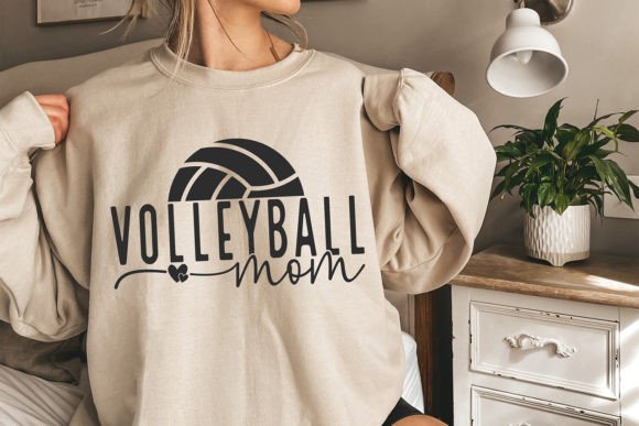 Volleyball Mom SVG Graphics for Craft Business Branding